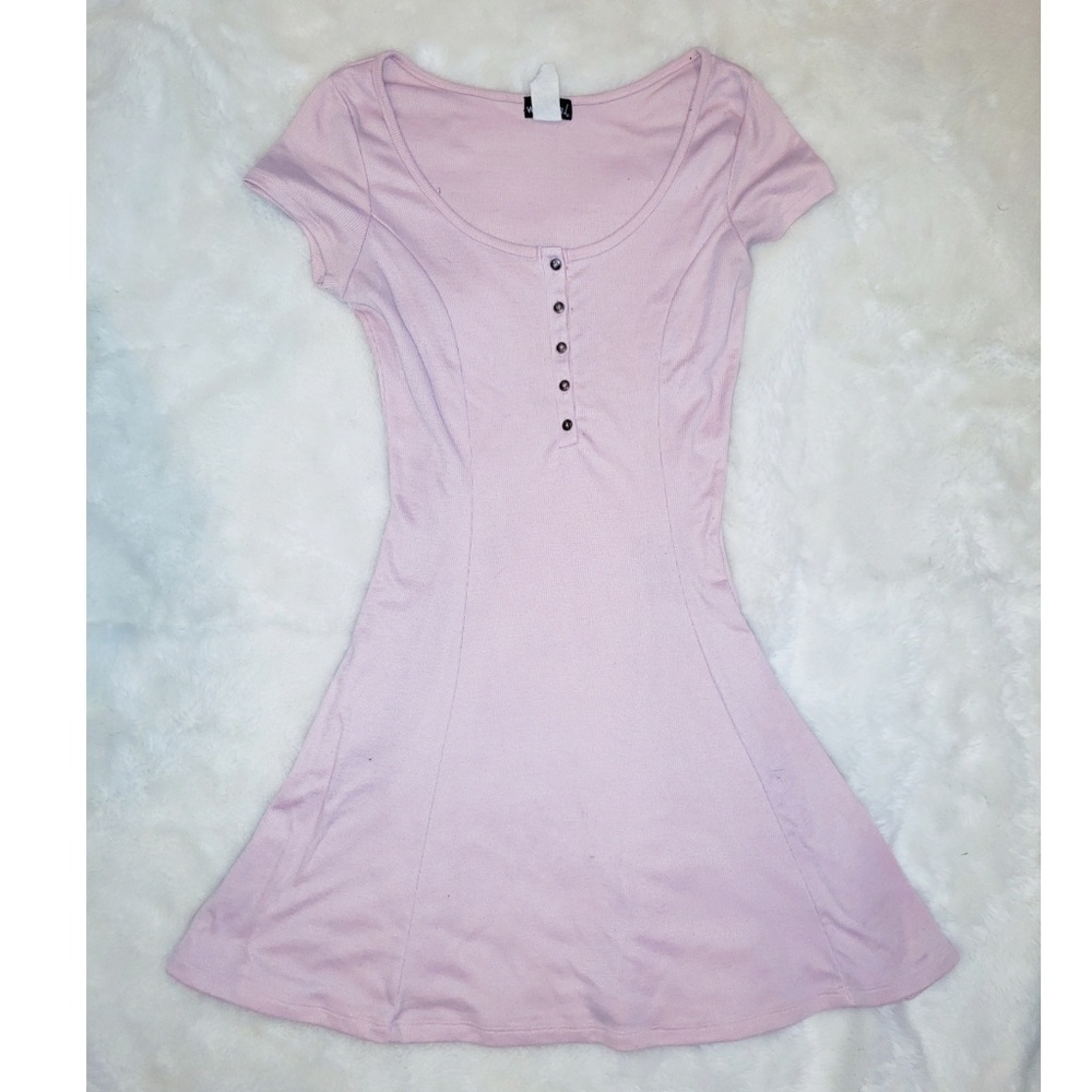 Pink Henley Dress